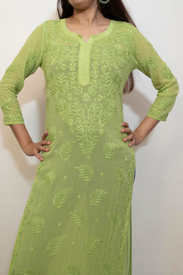 Viscose Georgette Straight Kurta