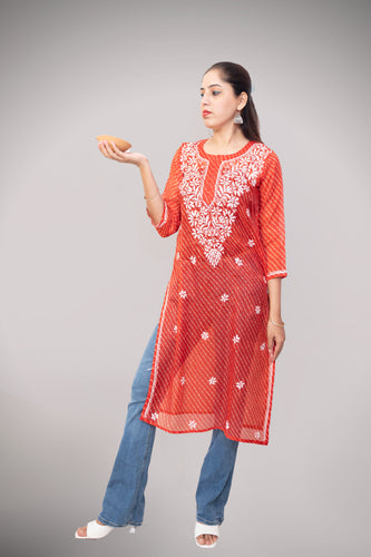 Printed Lehariya Kota Kurti