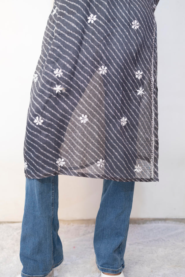 Printed Lehariya Kota Kurti