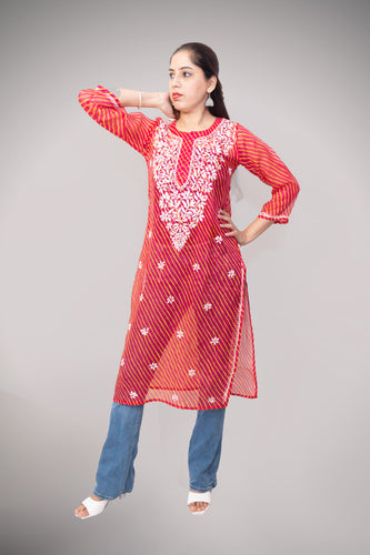 Printed Lehariya Kota Kurti