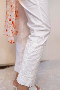 Chikankari Lycra Straight Pant