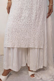 Viscose Georgette Straight Kurta with Mukaish work