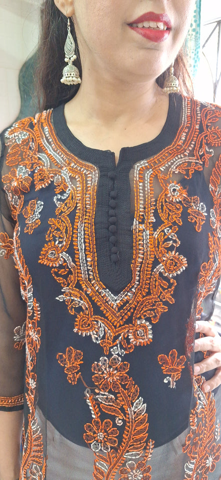 Soft Georgette Straight Kurta