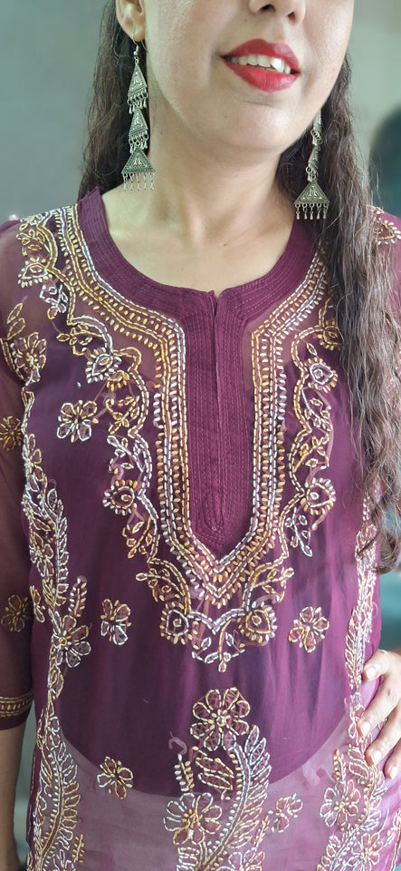 Soft Georgette Straight Kurta