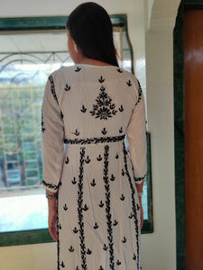 Chikankari Soft Rayon Angrakha