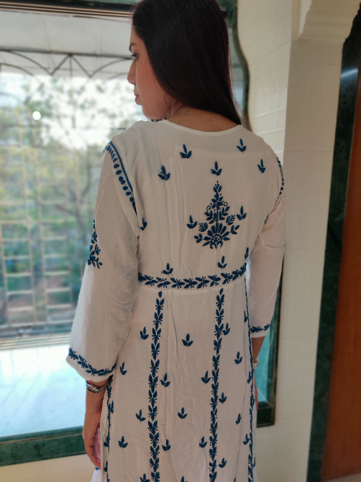 Chikankari Soft Rayon Angrakha