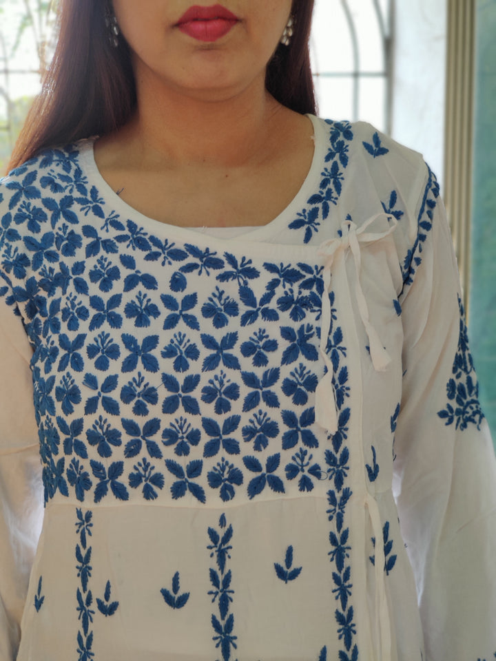 Chikankari Soft Rayon Angrakha